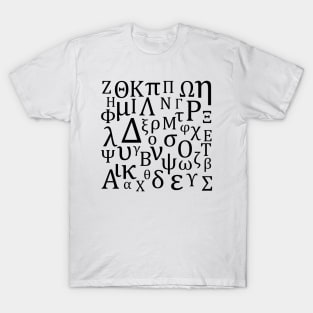 All Greek To Me (Black Version) T-Shirt